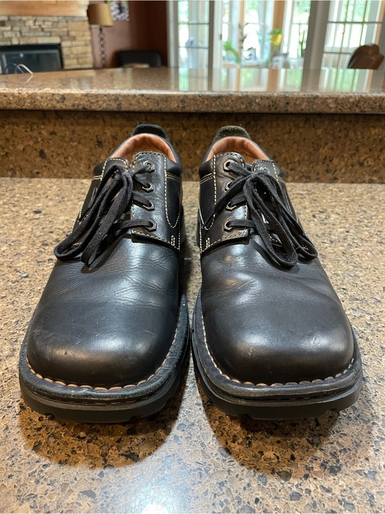 Clarks Un.Ravel Sz 12 Black Leather Business Casual Breathable Rugged Work Shoe main image 6